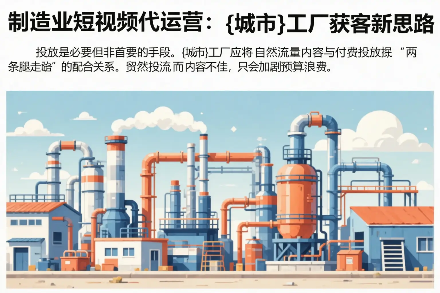 制造业短视频代运营：井陉工厂获客新思路